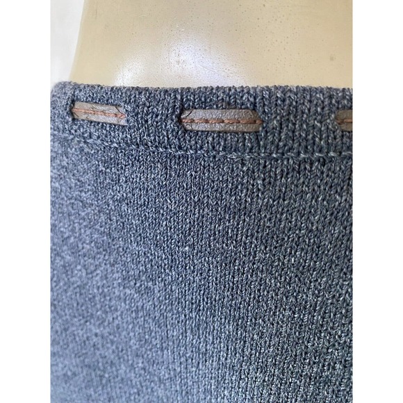 VTG St John Knit Sweater Dress Gray Charcoal Long sleeve Sheath Wool Ble… - Picture 7 of 8